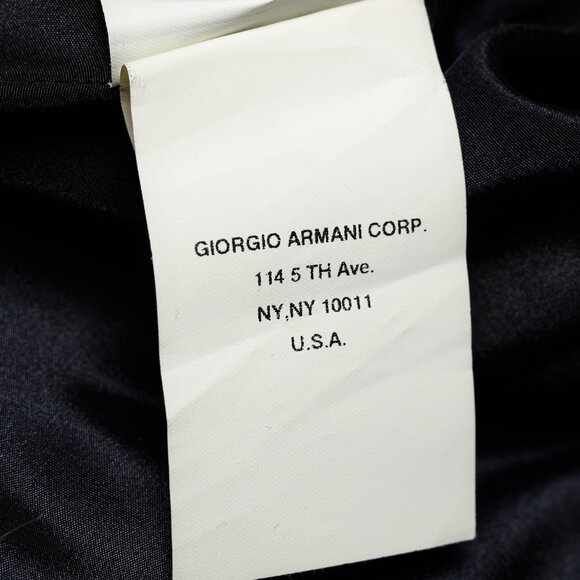 Armani Collezioni 2001 Vintage Minimalist Shawl Collar Navy Wool Blazer - Picture 10 of 10